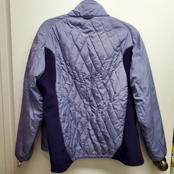 The North Face Womens Purple Color Block‎ Quilted Jacket Liner Size L Vintage - Picture 2 of 7